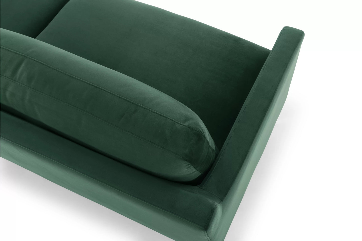 Jones Sectional Sofa With Chaise, Left Facing, Green, Velvet