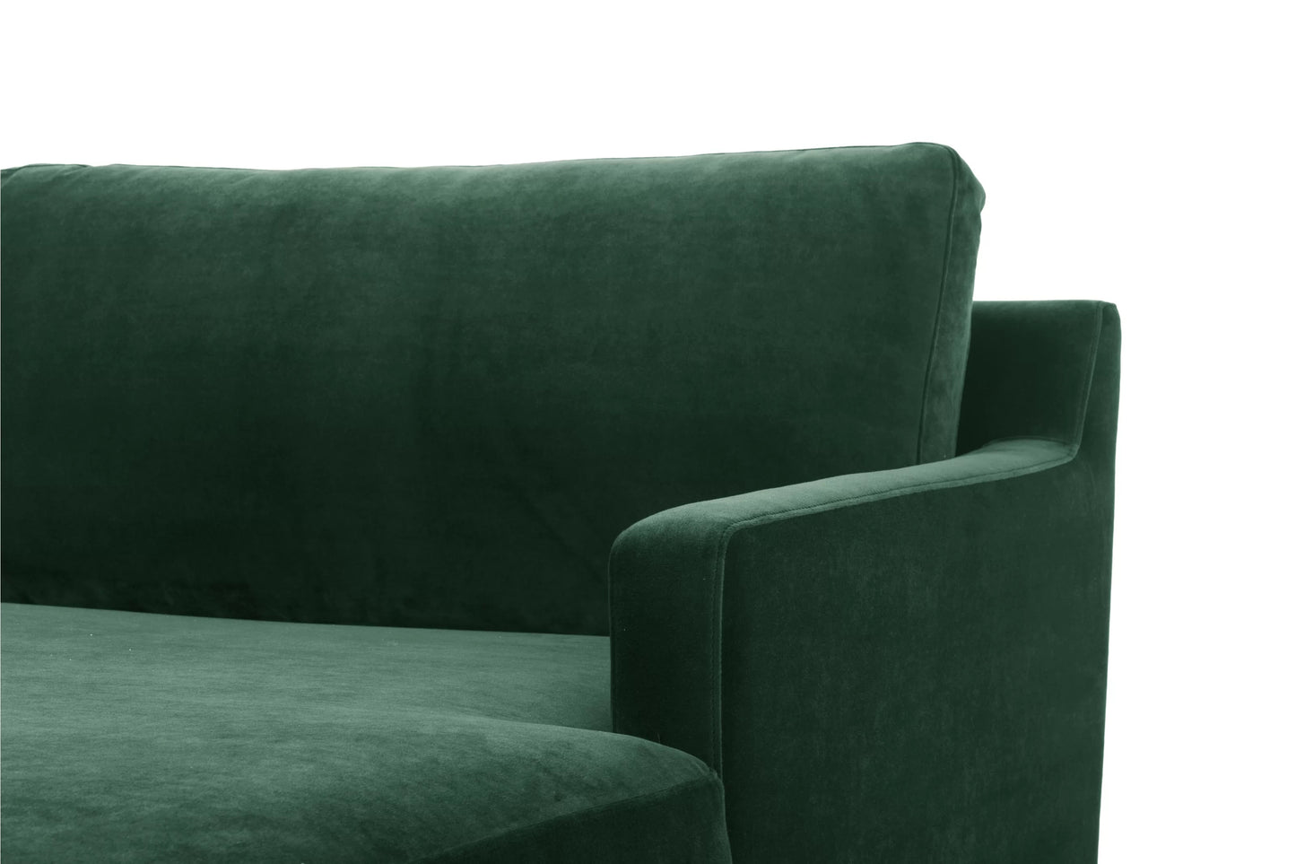 Jones Sectional Sofa With Chaise, Left Facing, Green, Velvet